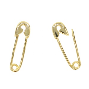 Promotion Gold Plated Fashion Jewelry High Polish <strong>Safety</strong> <strong>Pin</strong> Women <strong>Earring</strong> - Product Image 2