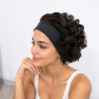 Perruque Courte Bouclée Ondulée en Cheveux Humains Remy, Faite à la Main, Style Célébrité, Tendance Féminine