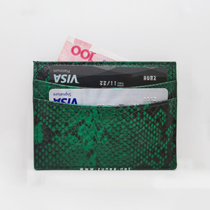 Logo personalizzato stampa pitone titolare della carta RFID dell'unità di elaborazione titolari di carta di cuoio per gli uomini o le donne - Product Image 3