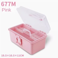 Boîte à outils multifonctionnelle pour l'art des ongles Boîte spéciale pour les artistes en plastique durable