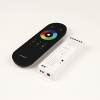 Controlador LED RGB de 6A4/Canal, DC12V/24V, Control Remoto Táctil RF, Atenuación Suave, Modos de Cambio de Color, Control Inalámbrico de Larga Distancia