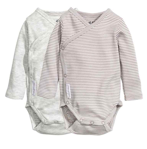 เสื้อผ้าเด็กจีนราคาถูกนำเข้า ชุดรอมเปอร์เด็กทารกผ้าฝ้ายเรียบ - Product Image 4
