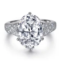 MuShan Sieraden 925 Sterling Zilver Romantische Verlovingsring 7A Zirkonia Valentijn Delicate Verjaardag Vrouwen Cadeau