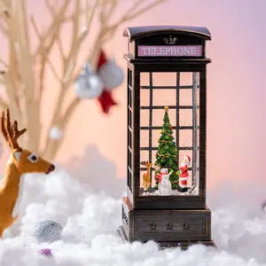 KG regali di natale sublimati Adornos de Navidad classico rotante Trojan nevicata scatola musicale sfera di cristallo decorazione natalizia