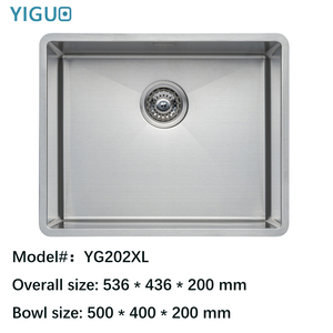 PVD Coated Nano Gunmetal Black <strong>Rectangular</strong> Single Bowl SS304 European Stainless Steel Undermount Handmade Kitchen <strong>Sink</strong> <strong>Overflow</strong> - Product Image 3