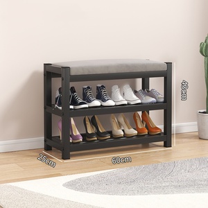 <strong>Shoe</strong> Rack <strong>Bench</strong> Stackable <strong>Shoe</strong> Rack Organizer 5 Tier <strong>Shoe</strong> <strong>Storage</strong> with Cushioned Seats for Entryway <strong>Hallway</strong> Living Room - Product Image 3