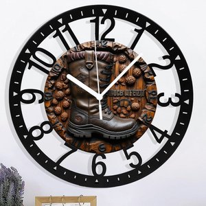 Reloj <span class=keywords><strong>de</strong></span> hierro <span class=keywords><strong>de</strong></span> 25 cm para una banda musical con logotipo <span class=keywords><strong>de</strong></span> la banda y <span class=keywords><strong>fechas</strong></span> <span class=keywords><strong>de</strong></span> gira - Product Image 3