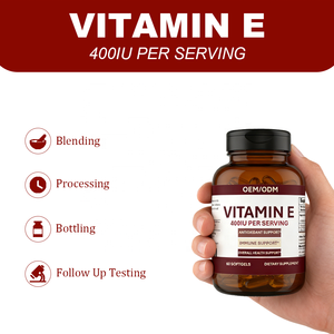 Capsules molles de <span class=keywords><strong>vitamine</strong></span> <span class=keywords><strong>E</strong></span> <span class=keywords><strong>400</strong></span> UI pour adultes - Antioxydant, soutien immunitaire et santé globale, 60 capsules molles, complément alimentaire OEM/ODM - Product Image 4