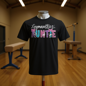 T-shirt da ginnastica Auntie, nera, taglia piccola, unisex, girocollo, stampa digitale, regalo sportivo - Product Image 4