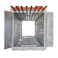 Four de polymérisation de poudre électrique contrôlé par PLC avec moteur et entraînement par rail supérieur, machine de peinture à utilisation facile