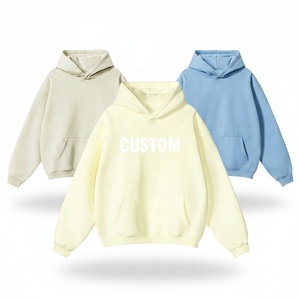 Custom Heavy Cotton Blank Plain Thick Fleece Heavy Weight Pullover Oversized Custom Print Logo Men's Hoodies & Sweatshirts
