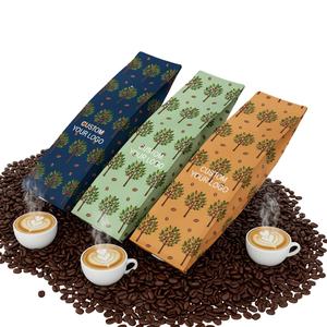 ถุงกาแฟแบบซีลสี่ด้าน ผิวด้าน พร้อมวาล์ว  วัสดุอลูมิเนียมฟอยล์ พิมพ์ลายได้ตามต้องการ บรรจุผงกาแฟ 500 กรัม 1 กิโลกรัม ราคาโรงงาน MOQ ต่ำ - Product Image 2