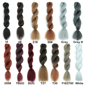 Extensiones de Cabello Afro de 16 Pulgadas al por Mayor, Mechas para <span class=keywords><strong>Trenzas</strong></span>, Fibra de Alta Temperatura, Mezcla Vixen, Cabello Rizado - Product Image 2