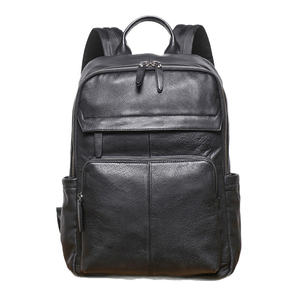 Custom OEM Genuine Top Layer Cowhide <b>Leather</b> Male Multi Function <b>Large</b> Capacity Casual Travel <b>Backpack</b> Bag - Product Image 1