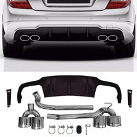 Diffuseur arrière noir authentique C63 modifié en Chine pour Mercedes Benz Classe C W204 2007-2014 Diffuseur sport