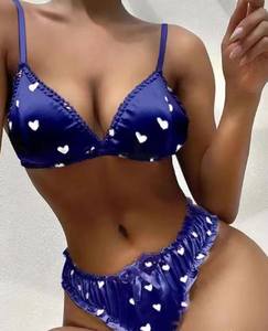 Vangevonden 2025 Nieuwe Satijnen Bh-Pak Voor Dames Sexy Nachtcharme Stevige Nachtkleding Driepuntsliefde Duurzame Nylon Maat Xl - Product Image 4