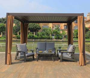 Auvent de jardin extérieur de haute qualité en aluminium, structure métallique, tente pare-soleil personnalisable - Product Image 3