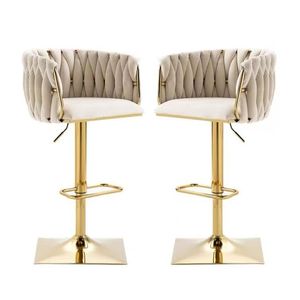 Luxury Design Swivel Kitchen Nordic Modern <b>Bar</b> High <b>Stool</b> Chairs - Product Image 2