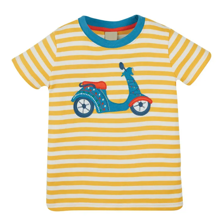 T-shirt d'été à manches courtes pour enfants, 100% coton, confortable et personnalisé, nouvelle mode, vente en gros, Guangzhou