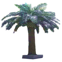 Palmier artificiel décoratif d'intérieur et d'extérieur 2026, grand modèle, avec troncs en fibre de verre et en plastique durable
