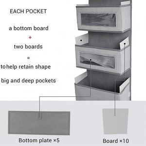 Organizador Colgante para Puerta con 5 Bolsillos y Ventana Transparente para Sala de Estar/Dormitorio/Hogar - Product Image 4