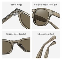 Lunettes de soleil Finewell SZ8801 classiques rétro à monture épaisse pour femmes et hommes, marque de luxe, design carré, verres solaires vintage texturés