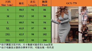 Vestido Maxi Estampado de Manga Larga con Cuello en V para Mujer, Tallas Grandes, Sexy, para Otoño e Invierno, Ropa de Club, Dropshipping Shopify - Product Image 6