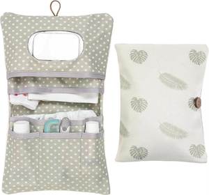 맞춤형 로고 맘 오거나이저 아기 오거나이저 맘 화장품 가방 걸이식 세면도구 가방 접이식 면 기저귀 보관 가방 - Product Image 1