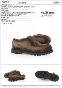 Hecho en Italia Marca FLECS Zapatos de hombre Derby con cordones de moda de cuero con acabado borroso elegante y cómodo - Product Image 4