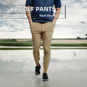 Pantalon de golf pour homme XL de haute qualité en velours côtelé, décontracté, pour le printemps et les sports de plein air, taille mi-haute, devant plat, coloré, pour le golf - Product Image 2