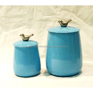 กล่องเก็บของในครัวเคลือบมันพร้อมฝาปิด กล่องเก็บของและอุปกรณ์จัดระเบียบ ทำจากสแตนเลส ผลิตในอินเดียโดย ACMI Food Container N/A - Product Image 1