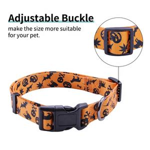 هالوين المطبوعة البوليستر شريط طوق الكلب مجموعة قابلة للتخصيص-مورد كلب هالوين المستدام - Product Image 2