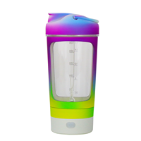 Mixeur de protéines automatique électrique rechargeable 500 ml à grande vitesse 6000 tr/min avec lumière LED, en Tritan anti-fuite et anti-agglomération pour adultes