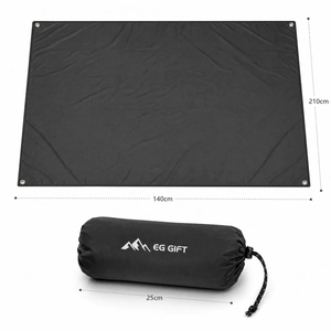 Couverture à capuche en plastique imprimée avec logo personnalisé, poncho de survie 3-en-1, imperméable pour le camping en plein air et la randonnée - Product Image 1