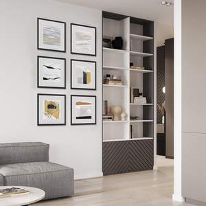 Set di 3 Cornici 20x20 per Esporre Foto con Passepartout o Senza, Cornici in Legno Massiccio Nero per Parete - Product Image 5