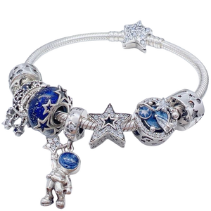 Collar de Moda con Colgante de Plata 925, Estrella, Corazón Rosa, Perla de Agua Dulce Morada, Flor y Circonita, Accesorio de Joyería para Mujer, Regalo - Product Image 2