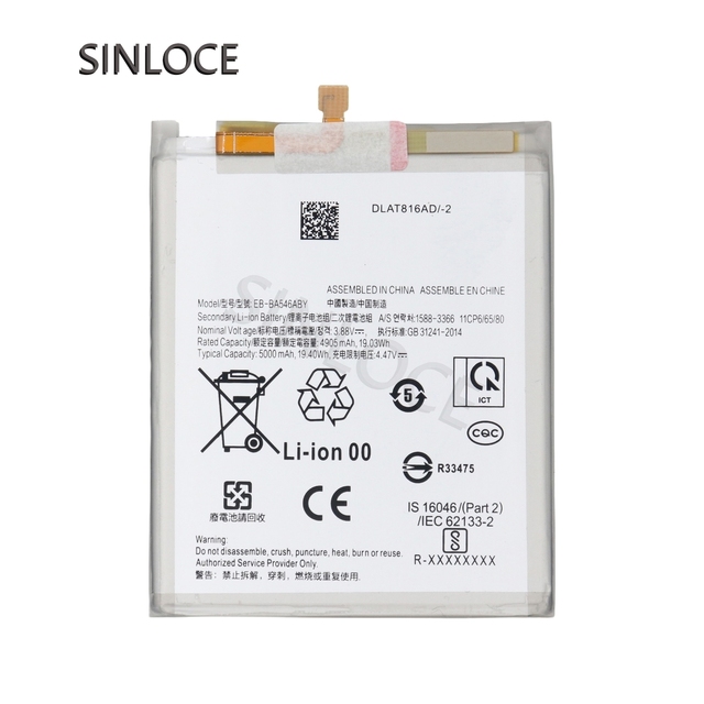 3.88V EB-BA546ABY Replacement Battery for Samsung A54 5G/ A34 5G 5000mAh Genuine Phone Battery