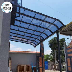 <span class=keywords><strong>Toldo</strong></span> de aluminio al aire libre fácil de montar sólido impermeable policarbonato Gazebo cobertizo balcón dosel - Product Image 3