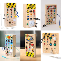 Tablero de Actividades Montessori de Madera, Seguro, con Materiales Educativos para Bebés Recién Nacidos