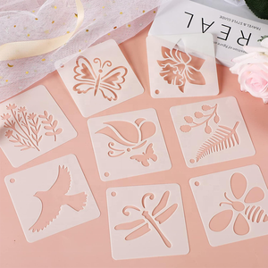 Set di Stencil primavera per animali domestici per la decorazione di fiori foglie di <span class=keywords><strong>farfalla</strong></span> per <span class=keywords><strong>disegnare</strong></span> - Product Image 5