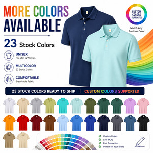 Camiseta Polo Unisex Personalizada de Manga Corta, Tejido Transpirable de Seda de Hielo y Poliéster, Ropa Casual, Disponible en 23 Colores - Product Image 2
