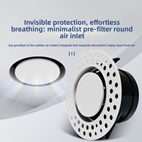 Grille d'aération circulaire invisible encastrée |   Prise d'air conditionné central encastrée |   Flux d'air fluide, inodore et robuste