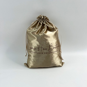 Custom Logo Small Jewelry Packaging Soft Satin <b>Drawstring</b> <b>Pouch</b> Wholesale Satin Dust Bags Custom Logo for Fashion Bags - Product Image 5