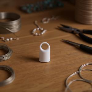 Terminale a Cavo ILAN 2.4mm 5mm Bianco K 100pz Componenti per Gioielli - Product Image 1