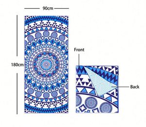 High Quality Microfiber Beach Towel Custom Printed Striped Logo Quick Dry - Product Image 1