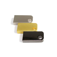 Clé USB en métal durable avec trou de suspension, logo personnalisable, gravable, commande en gros pour cadeau promotionnel d'entreprise