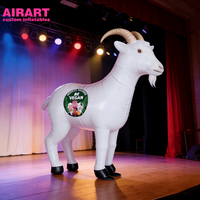 Costume de chèvre gonflable pour idées de fête et costume de mouton mascotte en PVC pour accessoires de scène