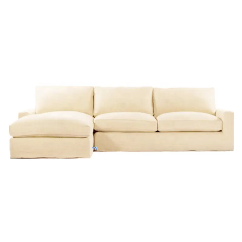 Benutzer definierte Größe moderne niedrige Armlehne Leinen Stoff Patchwork elegantes Sofa im Wohnzimmer Lounge Deluxe Sofa