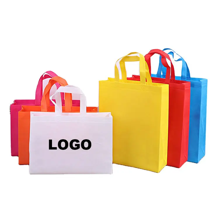 Customized Reusable Tote Shopping Bag Recycled Eco Friendly Cloth Storage Non Woven Bag With Logo