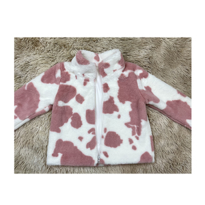 Précommande rose peau de vache Zip hiver épais pull filles Sherpa haut veste haute qualité fausse fourrure pull en gros Boutique de mode - Product Image 1